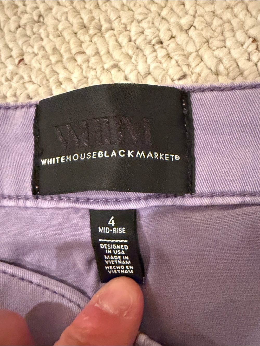 White House black market pret a pedi lavender mid rise pantWomen's Straight-Leg - Picture 7 of 12
